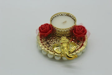 Ganesha Candle Holder | With Velvet Pouch | Diwali Gift | Indian Festival Gift | Arihant Creations