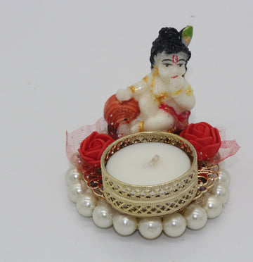 Krishna Candle Holder | Home Decor | Diwali Gift | Indian Favors | Puja Gifts | Arihant Creations