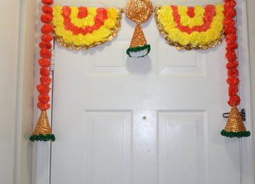 Flower Toran | Door Hanging | Door Decoration | Home Decor | Festive Decor | Diwali Decoration | Navratri | Wedding | Puja | Baby Shower