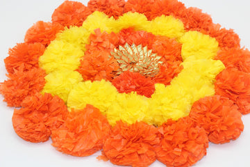 Floral Rangoli Mat | Puja Decoration | Flower Decoration | Floor Decoration | Home Decor | Festival decor
