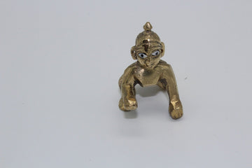 Baby Krishna Idol | Made With Brass | Ladoo Gopal Statue | Bal Gopal Murti | Puja Decor