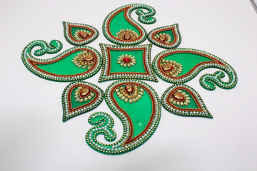 Mango design rangoli, Diwali floor decoration, Indian Diwali, pooja, Navratri, Pongal decoration, Indian decoration, Diwali decoration