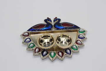 Arihant Creations - Peacock style  Haldi Kumkum Holder diwali gift/ festive gift/ haldi kumkum return gift/wedding/ rakhi platter