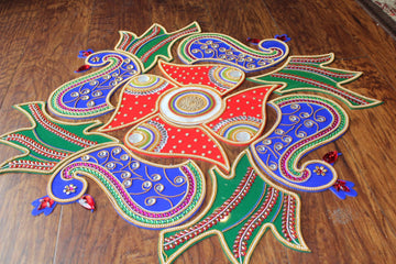 Peacock acrylic rangoli,  Diwali floor decoration, Indian Diwali pooja Navratri Pongal decoration/holi decoration/ wedding decoration