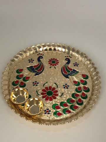 75 pieces - Acrylic Haladi kumkum Thali/ |Navrathri favor /Diwali decor /housewarming gift/ puja Thali /Diwali favors/return gift