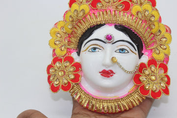 VaraLakshmi Varamaha lakshmi face-Ganesha Idol-Gowri-Laxmi Durga Ma-Ammavaru-Amman - ma kali Pooja Guari ganpati
