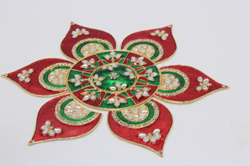 Red and Green metal diwali rangoli | diwali decorations | diwali pooja