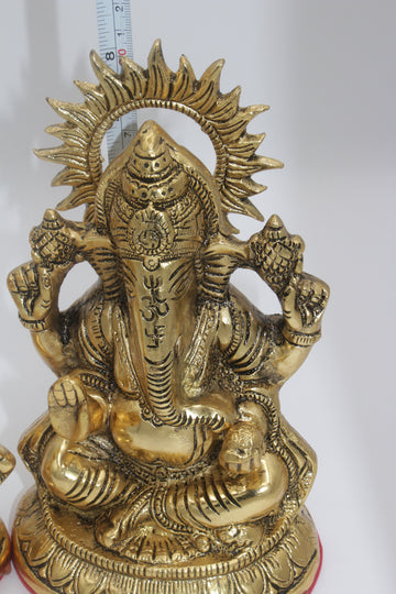 8 inch big Ganesha idol , laxami idol, Ganesha murti, metal Ganesha and laxami idol for Pooja , Ganesha idol for Pooja ,laxami idol for Puja