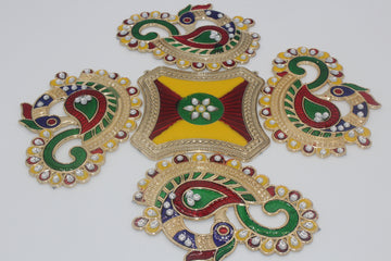 meenakari work  acrylic  rangoli/Diwali rangoli /floor decoration/pongal decoration / Navrati decoration / wedding decoration / pooja decor