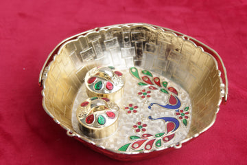 Pecock Small haldi kumkum dan (box), Bulk Return Gifts, Indian Favors, housewarming gifts, Indian favors, Pooja gifts, tambulam favors
