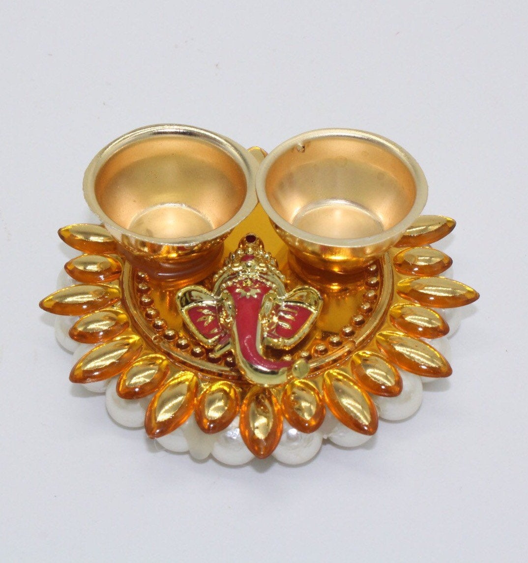 Ganesha Haldi Kumkum Platter at Rs 150/piece | Return gifts in Jalgaon |  ID: 13666512555