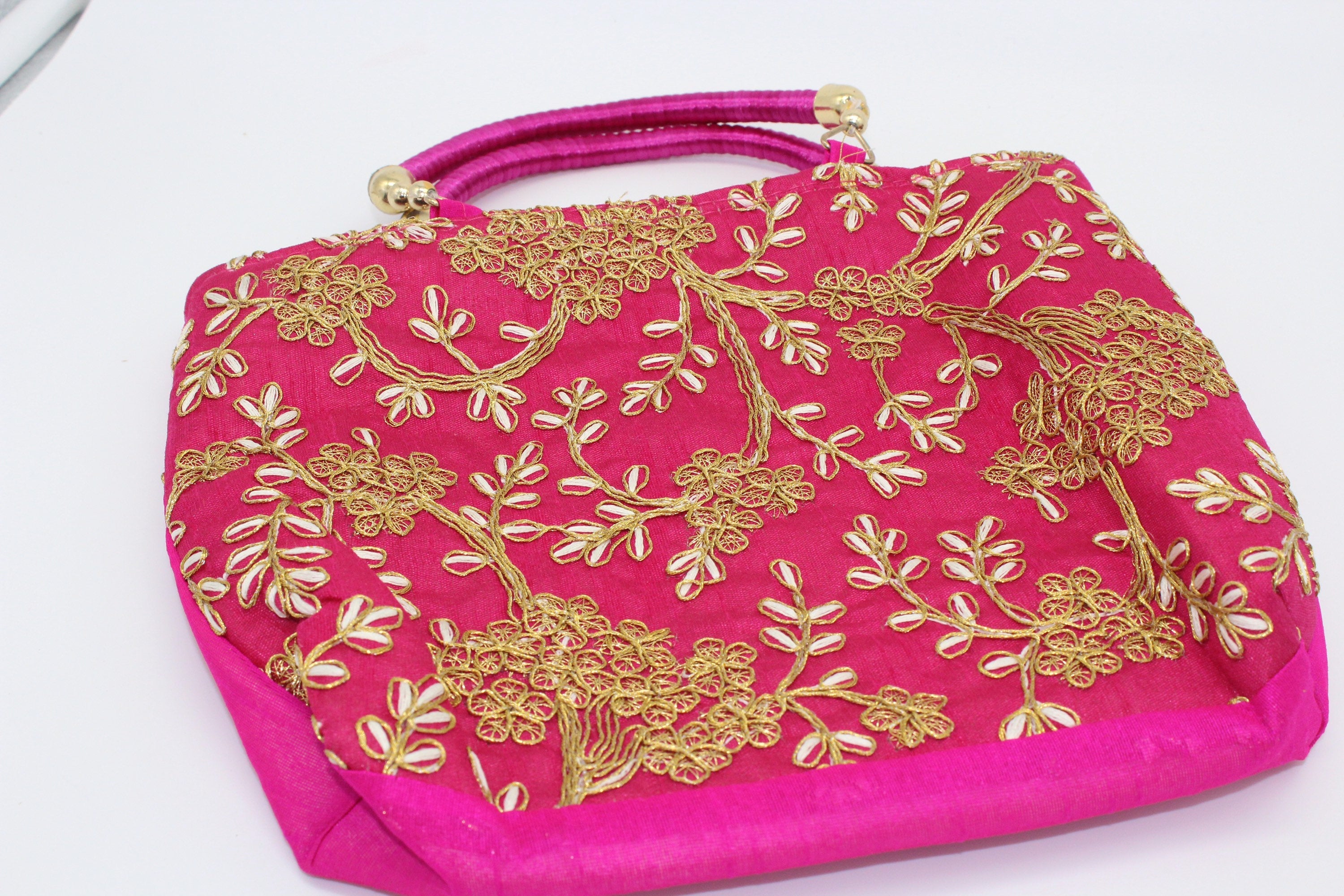 Buy Sahiba Red Gold Designer Zardosi Work Indian Bridal Clutch Bag for  Wedding, Evening Purse, Indian Pakistani Jewelry Online in India - Etsy